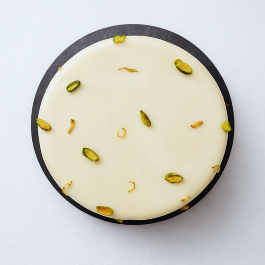 Entremets pistache fleur d'oranger